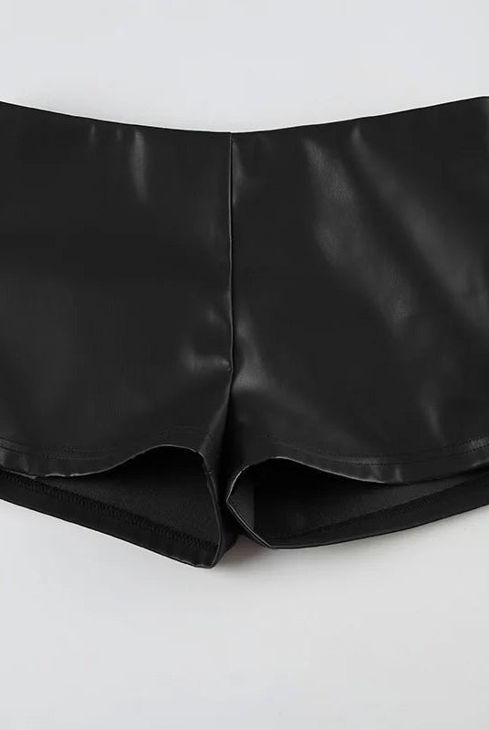 ZEYA - Roxanne Hipster Leather Shorts