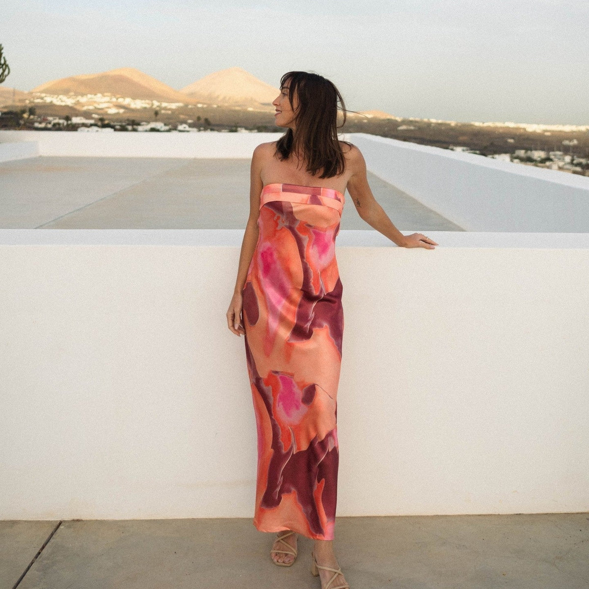 ZEYA - Salma Floral Strapless Maxi Dress