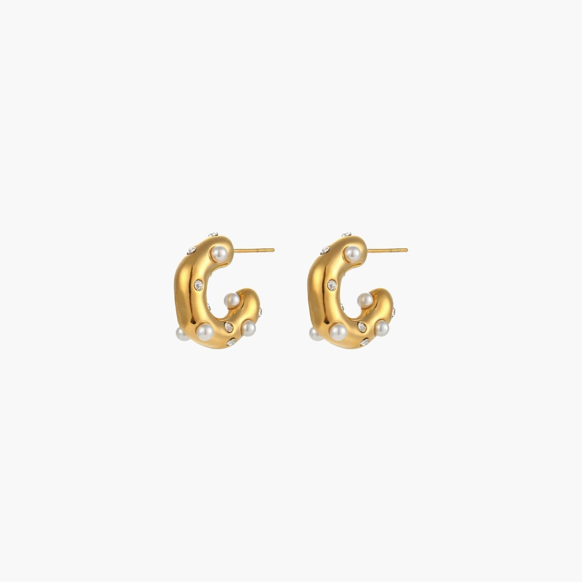 ZEYA - Samira Pearl Hoop Earrings