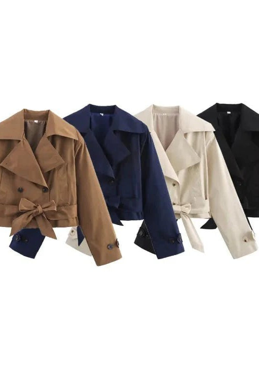 ZEYA - Sara Cropped Trench Coat