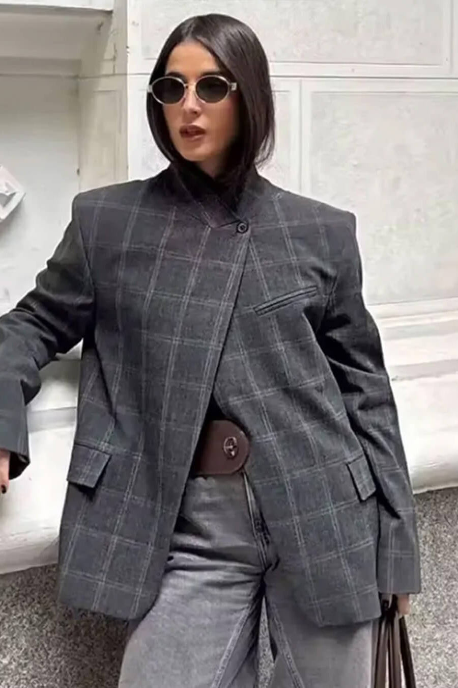 ZEYA - Selene Plaid Blazer Jacket