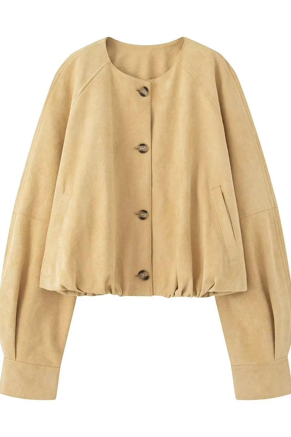 ZEYA - Sheena Button Vegan Leather Jacket