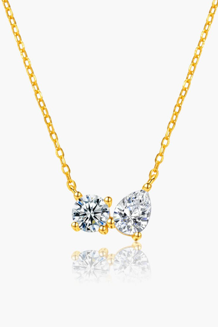 ZEYA - Sherah Twin Zirconia Pendant Necklace