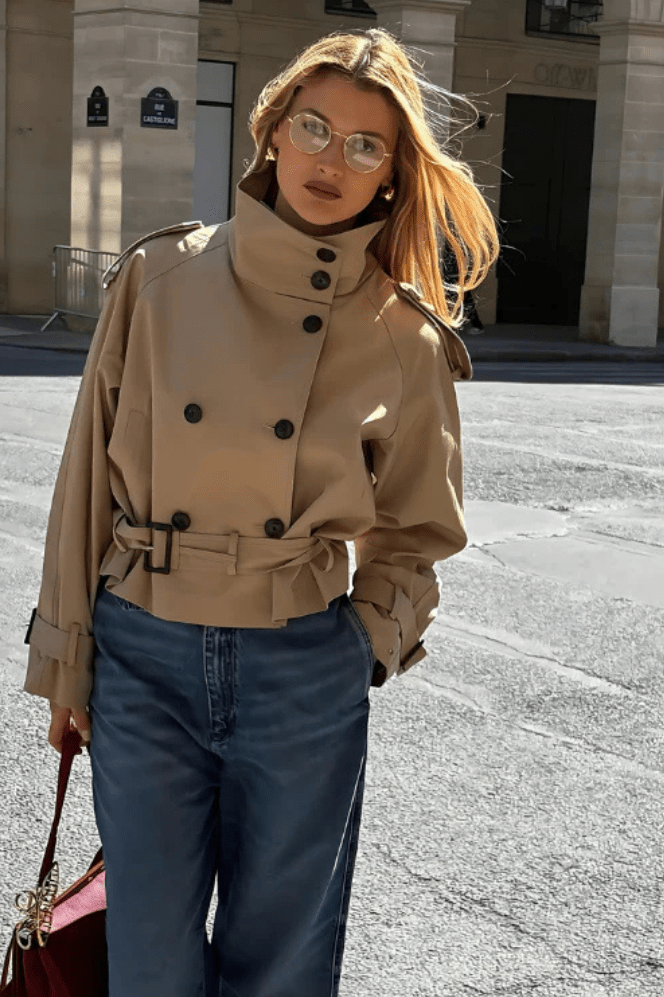 ZEYA - Sofia Cropped Trench Coat
