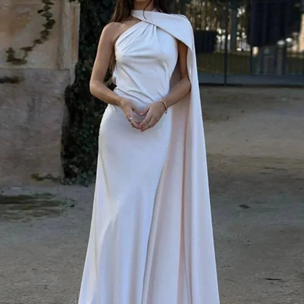 ZEYA - Sophia Elegant Satin Halter Dress
