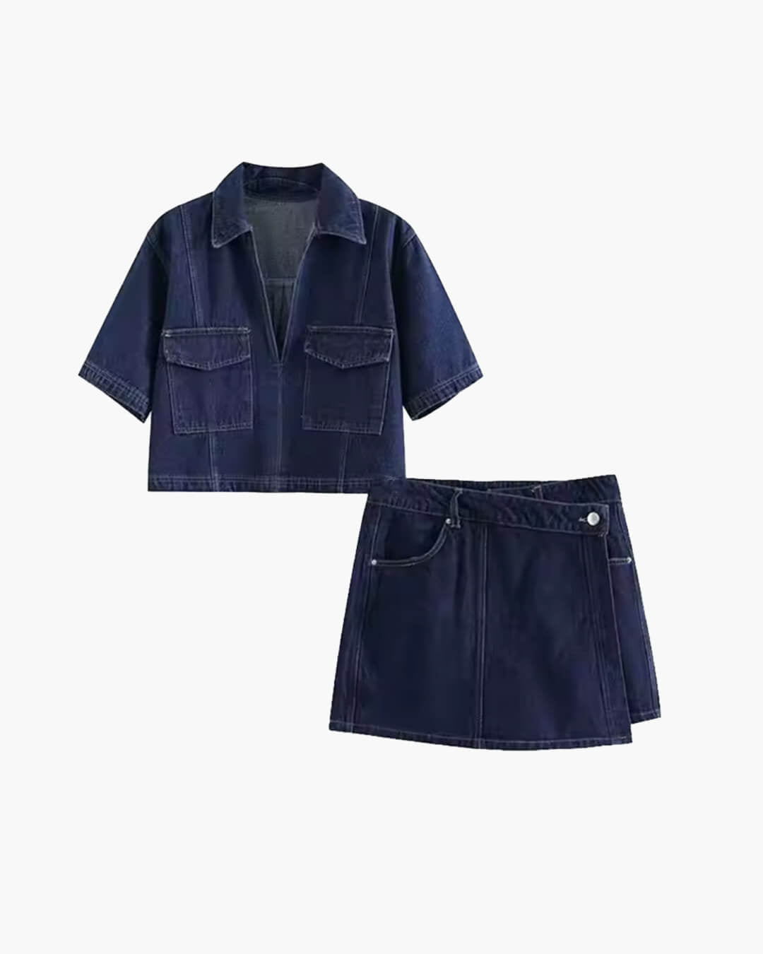 ZEYA - Sophie Cropped Top & Skorts Set