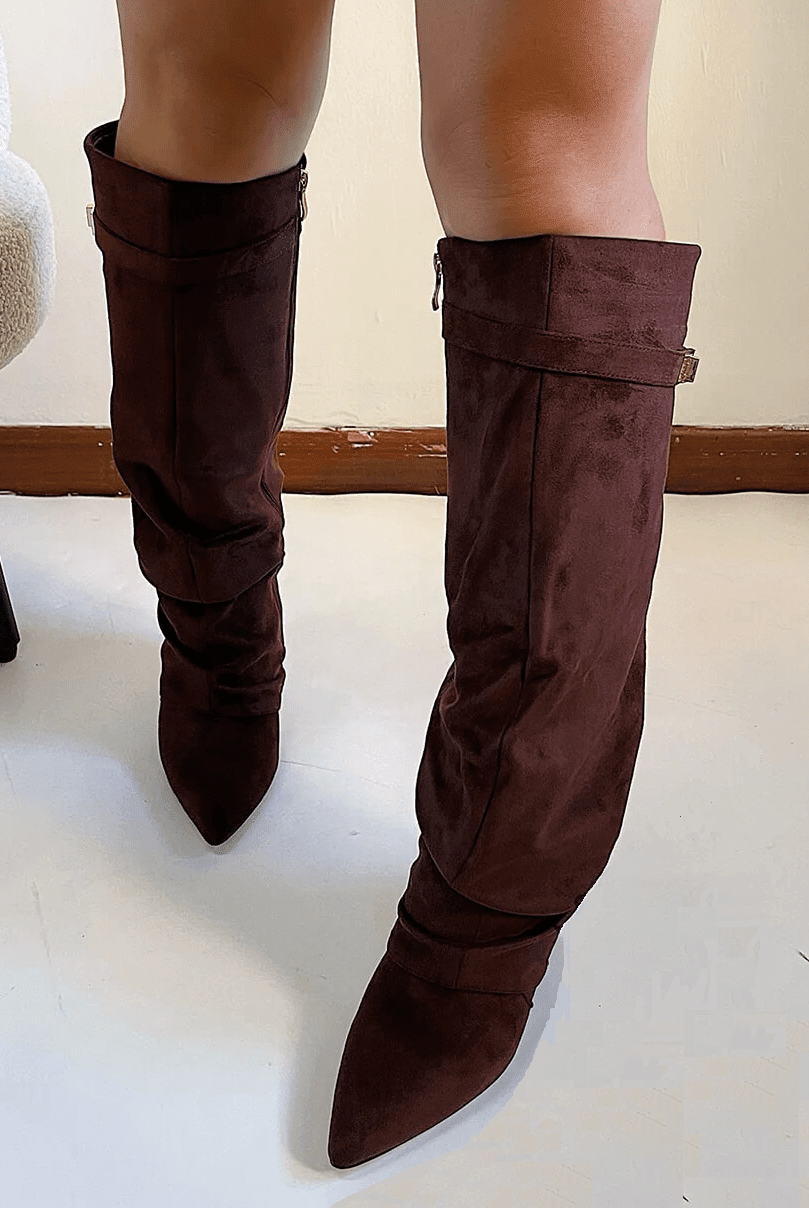 ZEYA - Teresa Slouchy Pointed Knee High Boots