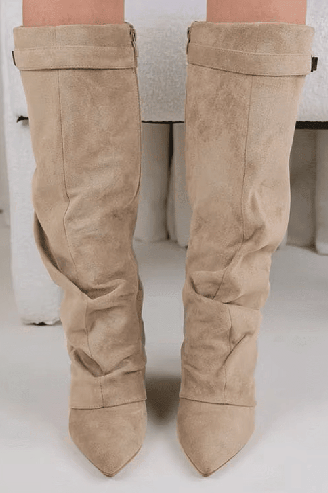 ZEYA - Teresa Slouchy Pointed Knee High Boots