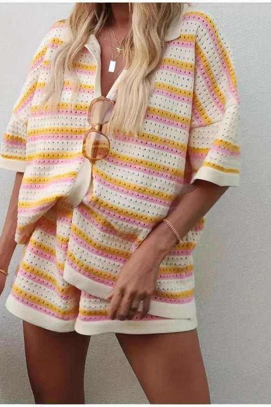 ZEYA - Teresa Striped Knit Two-Piece Set