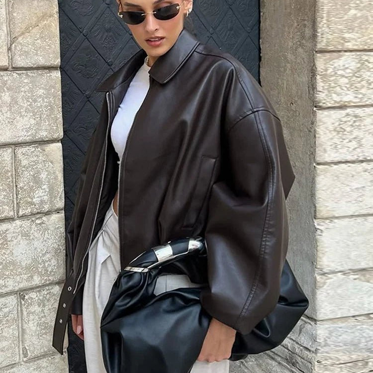 ZEYA - Valentina Leather Moto Jacket
