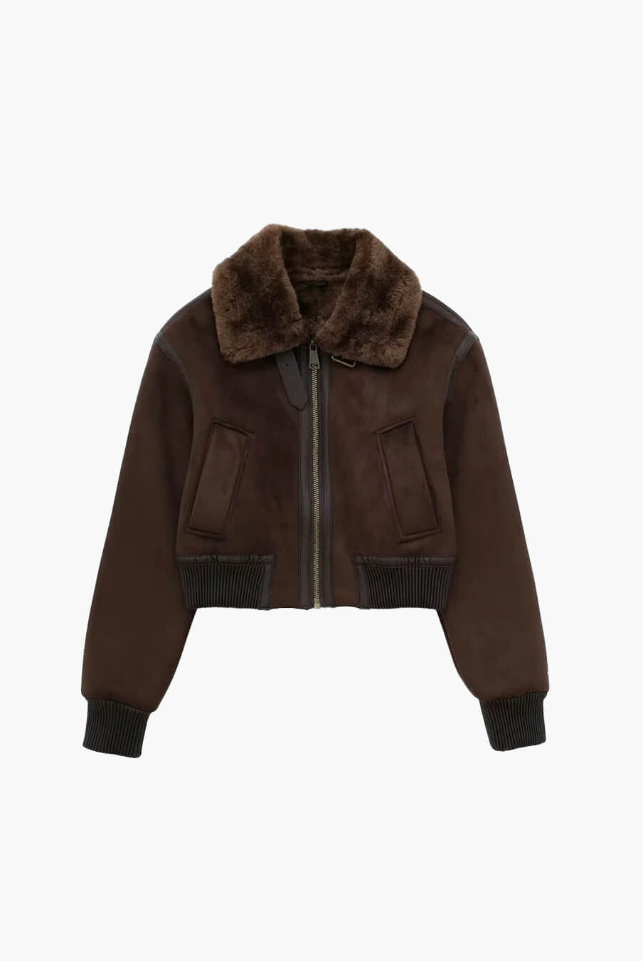 ZEYA - Vera Suede Short Bomber Jacket