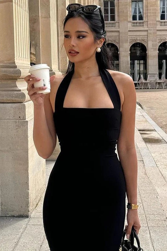 ZEYA - Yssa Halter Neck Bodycon Maxi Dress