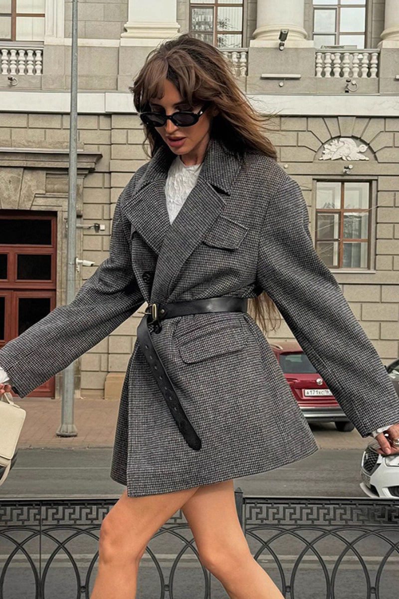 Manteau en tweed structuré Amy