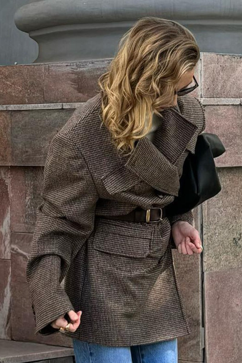 Manteau en tweed structuré Amy