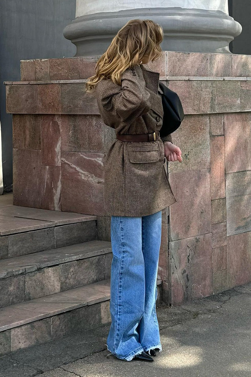Manteau en tweed structuré Amy