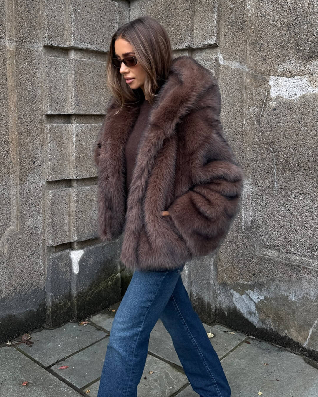Ivy Faux Fur Hooded Short Coat - Stylish Short Coat for Women, Autumn/Winter Fashion 2