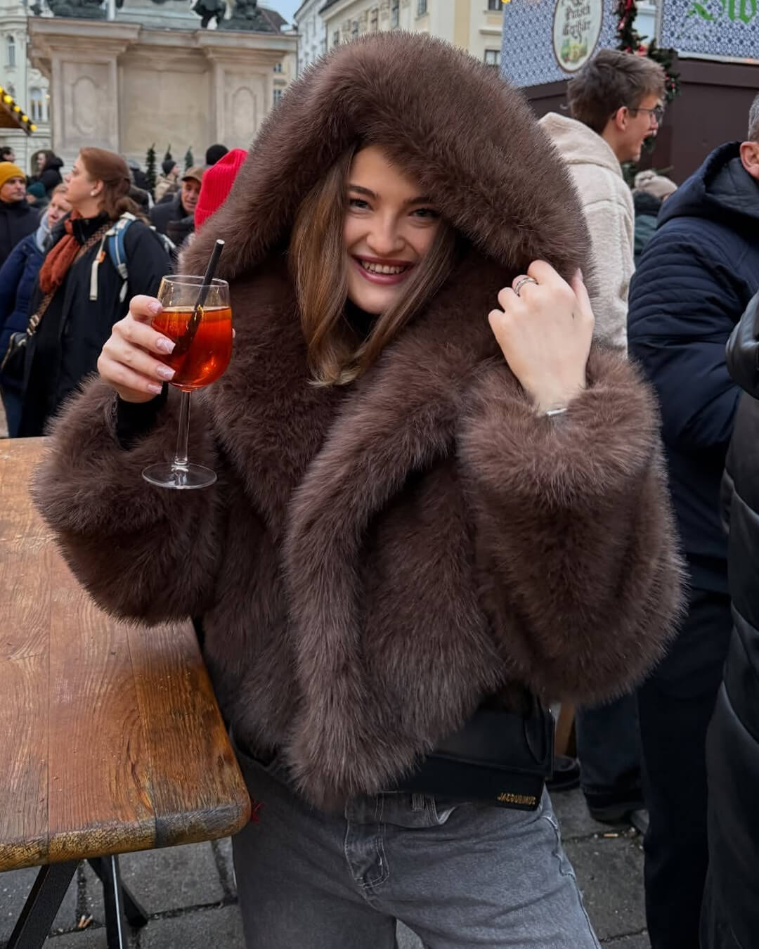 Ivy Faux Fur Hooded Short Coat - Stylish Short Coat for Women, Autumn/Winter Fashion 3