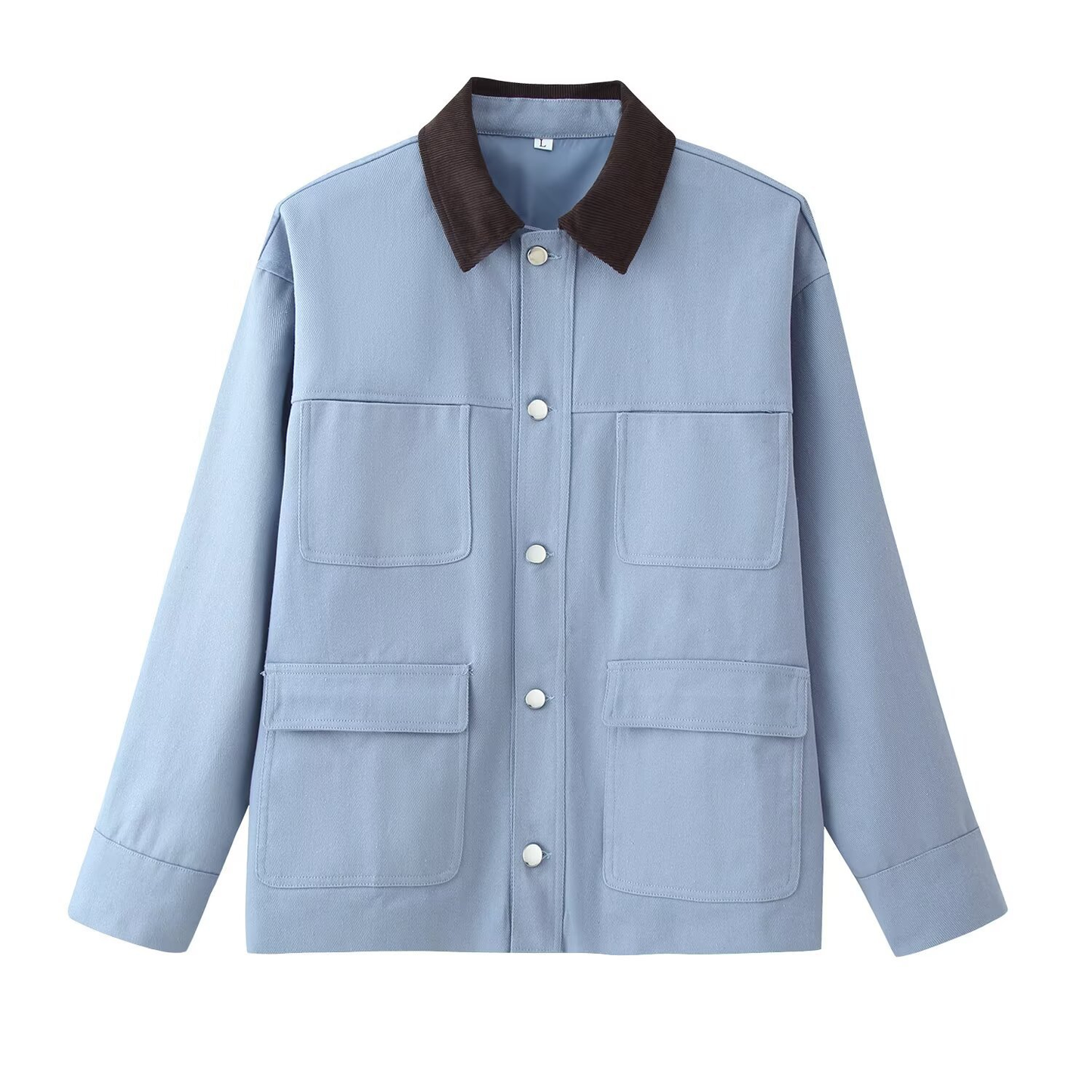 Veste Helena en velours côtelé à col et poches