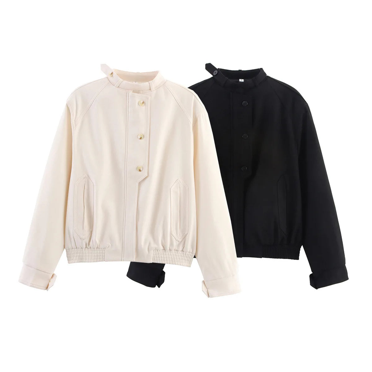 Veste Naomi col montant avec détails de boutons