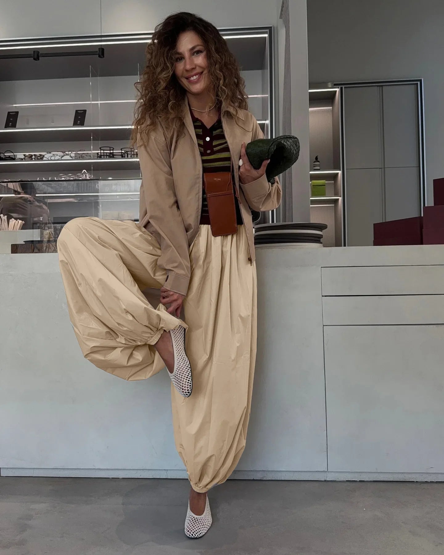Pantalon ballon taille haute Kristen