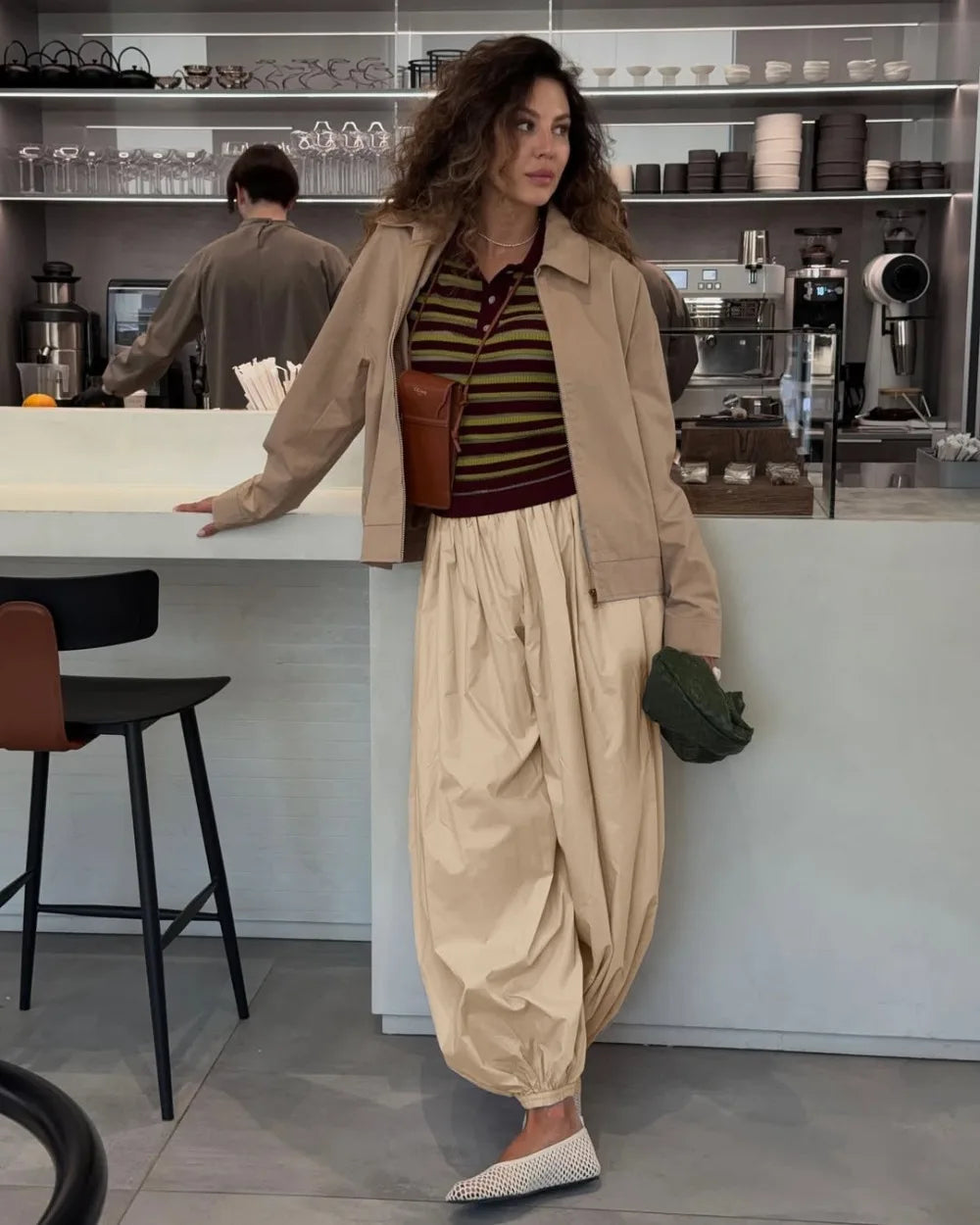 Pantalon ballon taille haute Kristen
