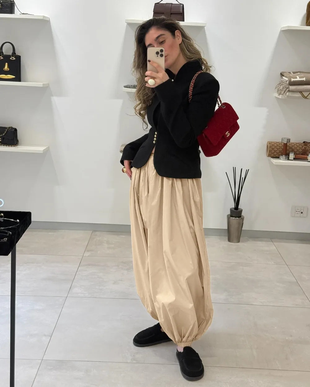 Pantalon ballon taille haute Kristen