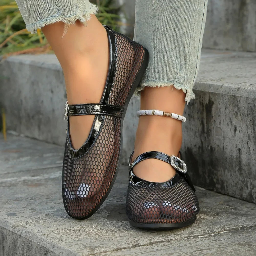 Ballerines Mary Jane en mesh Kenza