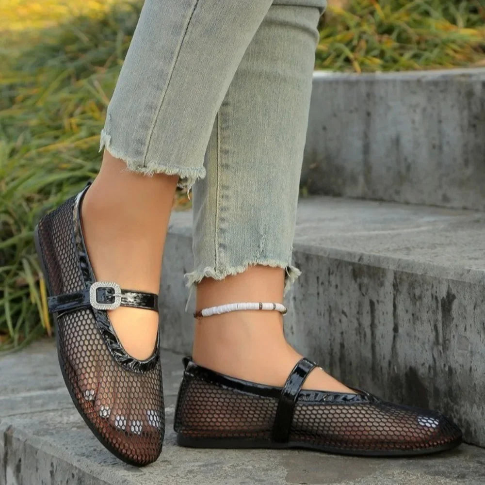 Ballerines Mary Jane en mesh Kenza