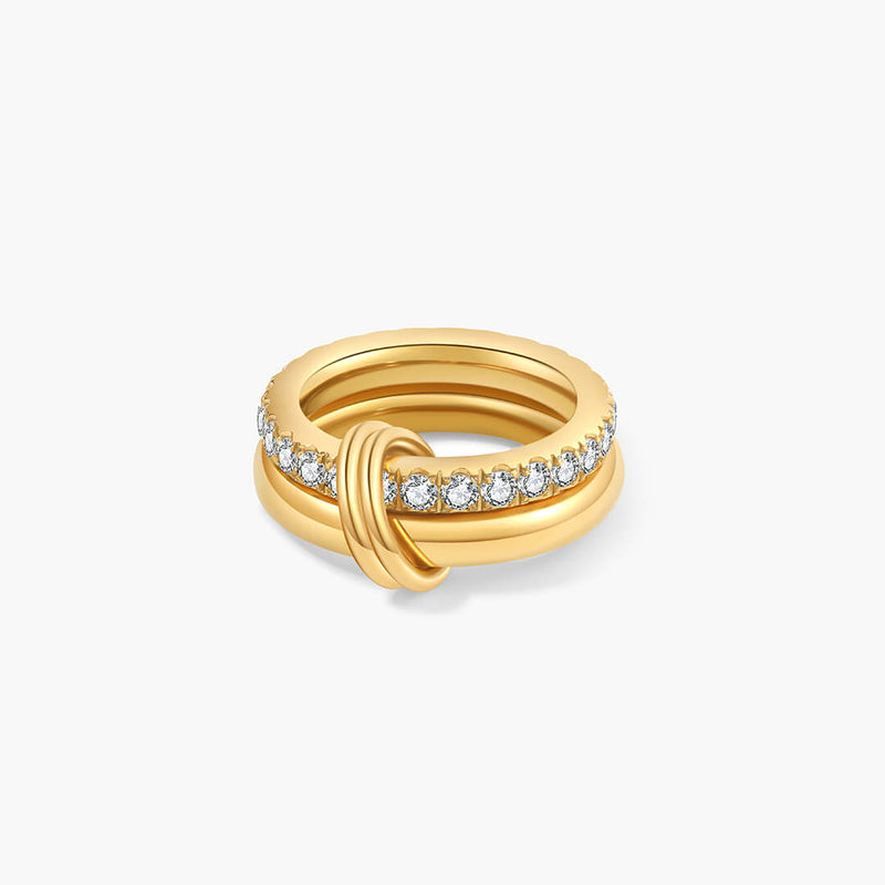 Bague scintillante superposée Aeliana