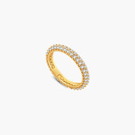 Bague Zeya à bordure couronne et strass