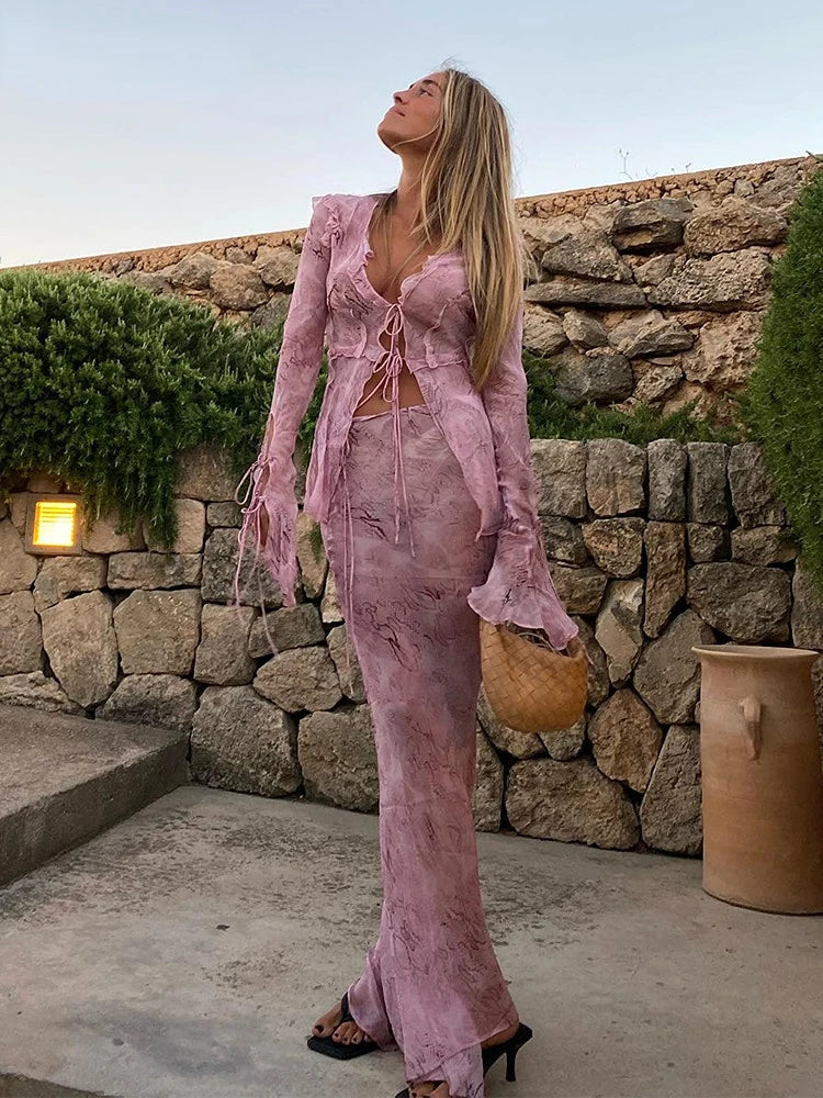 Iris robe maxi bodycon en maille