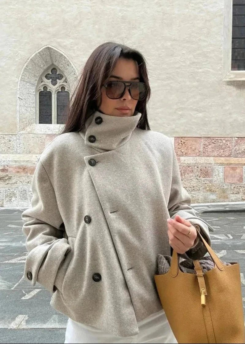 Veste Alice à col montant avec poches