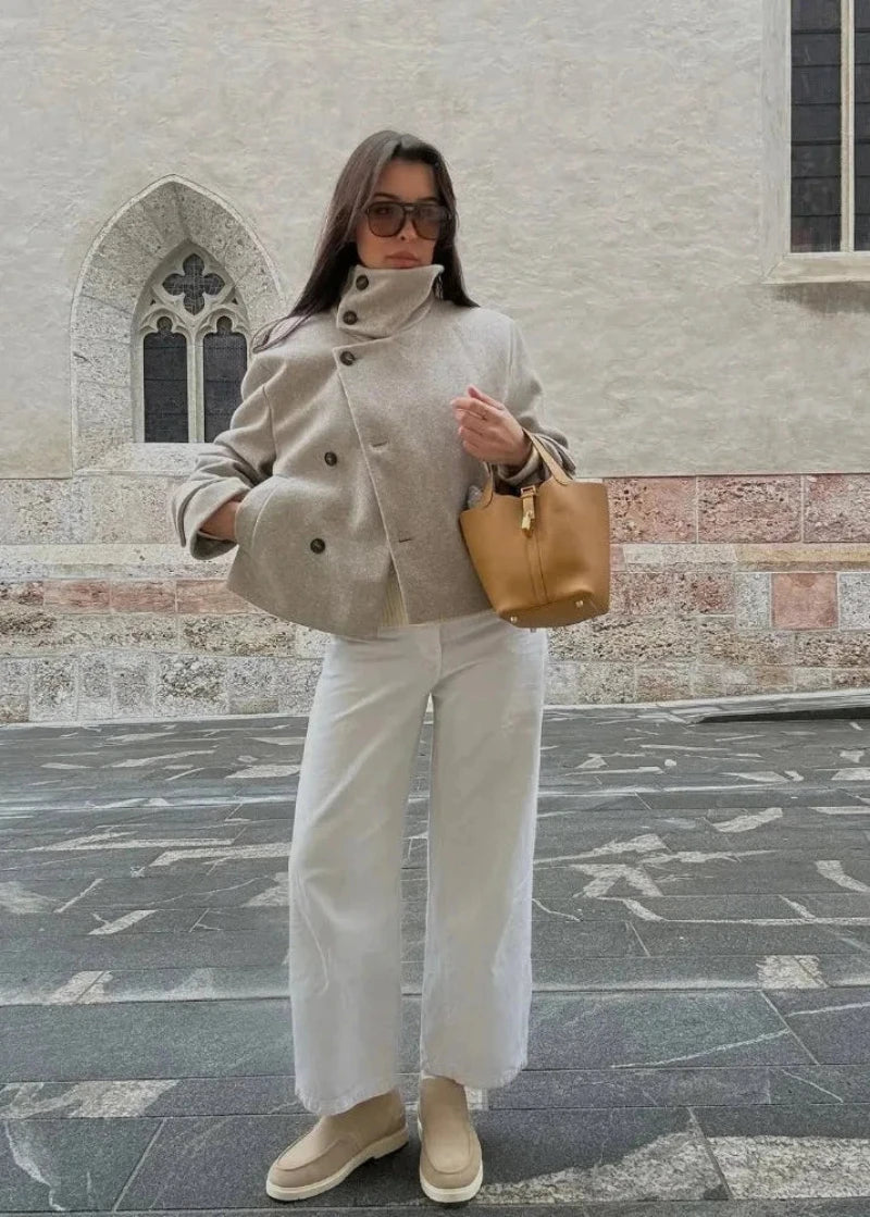 Veste Alice à col montant avec poches