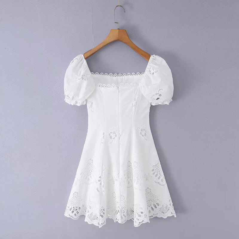 Robe mini Audra en dentelle ajourée