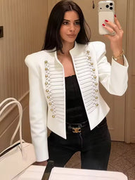 Denise Veste militaire en similicuir
