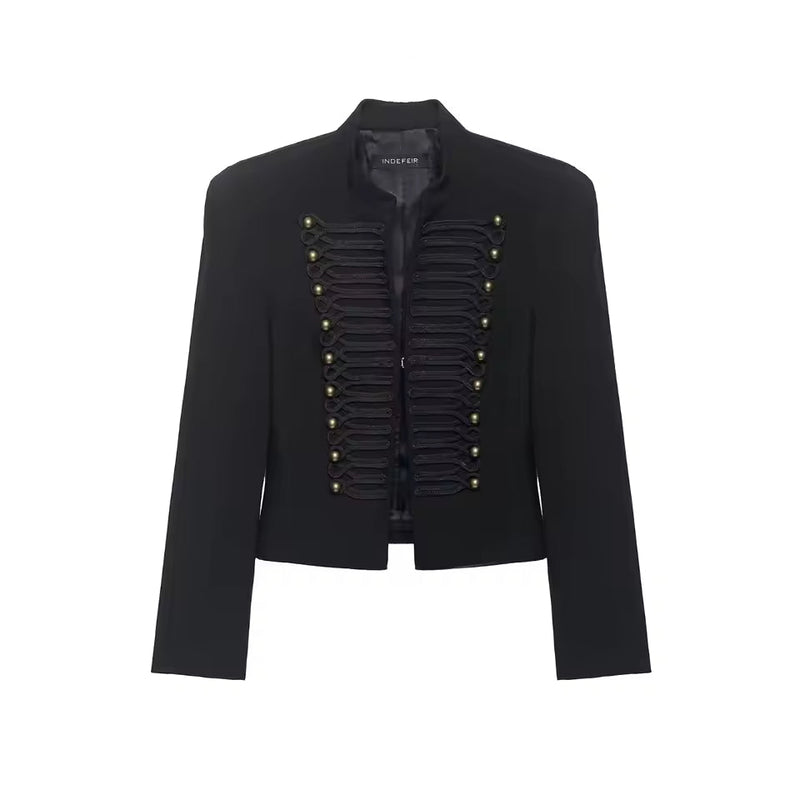 Denise Veste militaire en similicuir