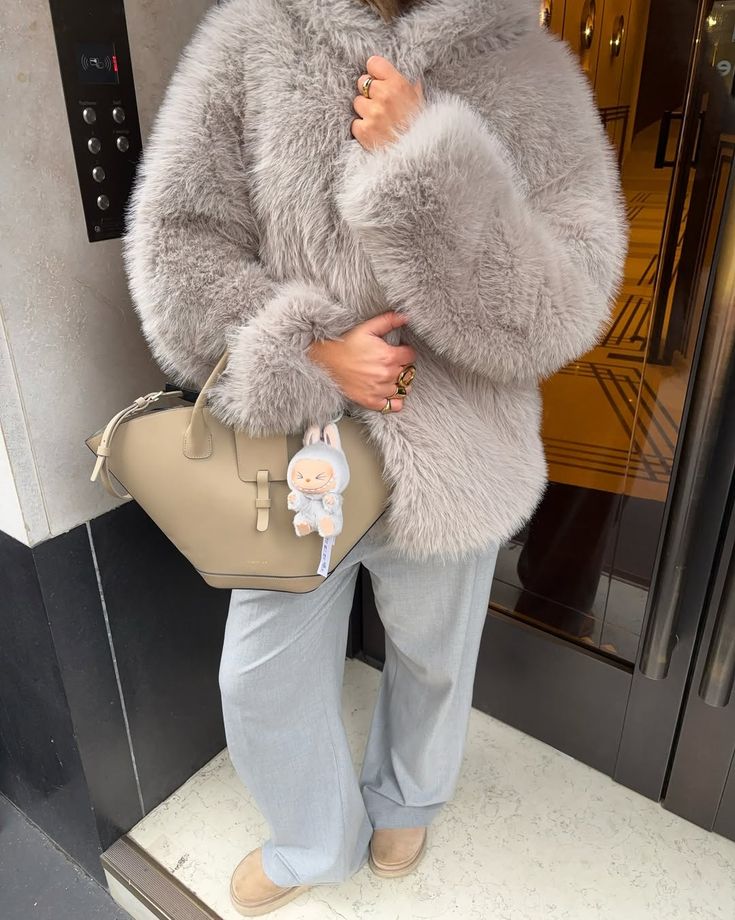 Rebecca Faux Fur Hooded Jacket