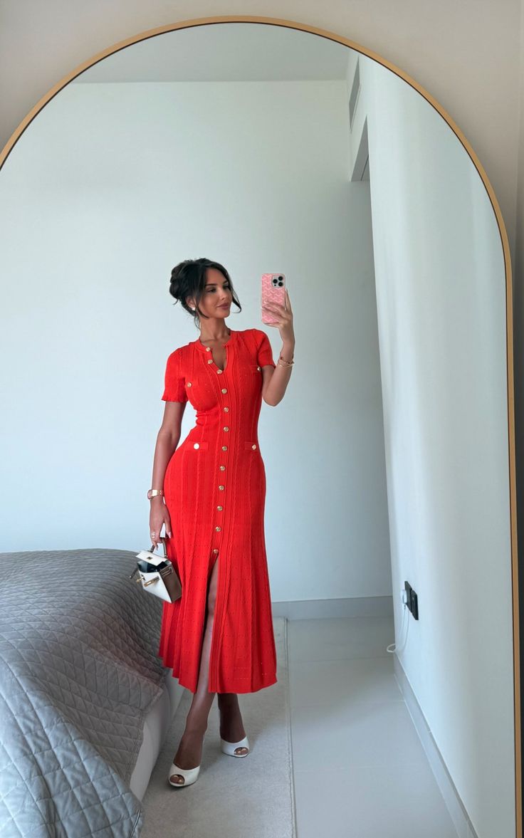 Robe midi côtelée Milena