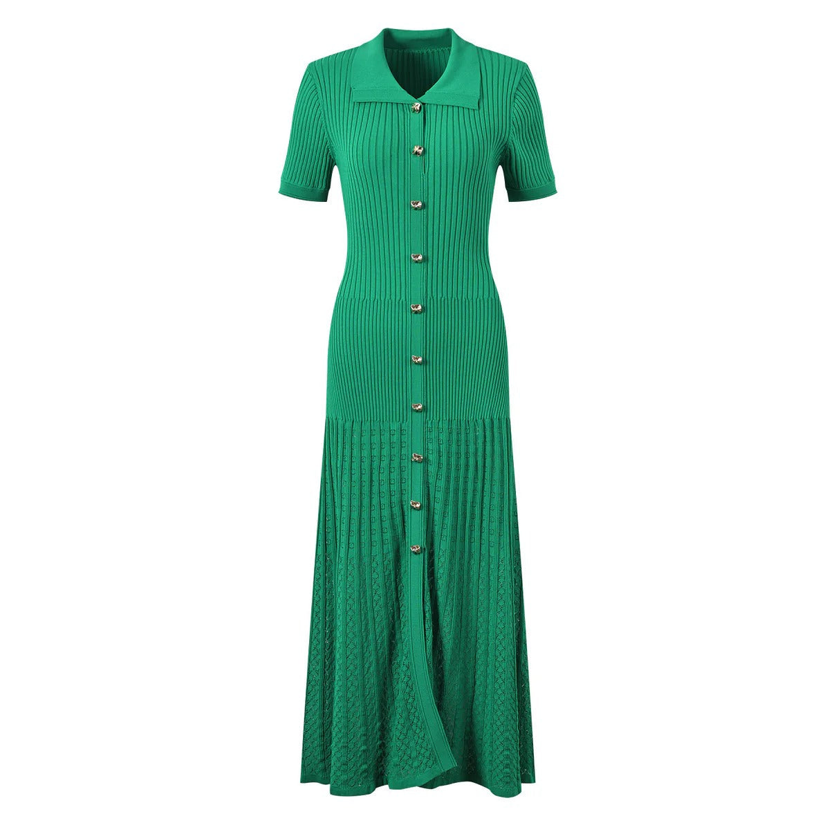 Sophia robe maxi polo côtelée