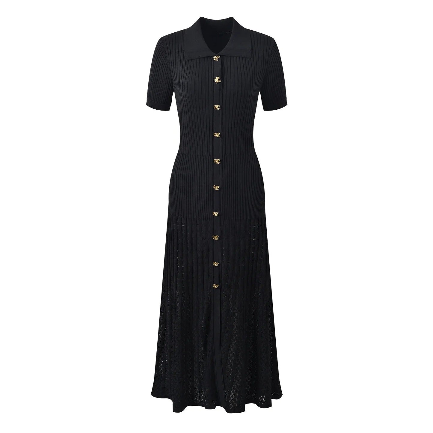 Sophia robe maxi polo côtelée