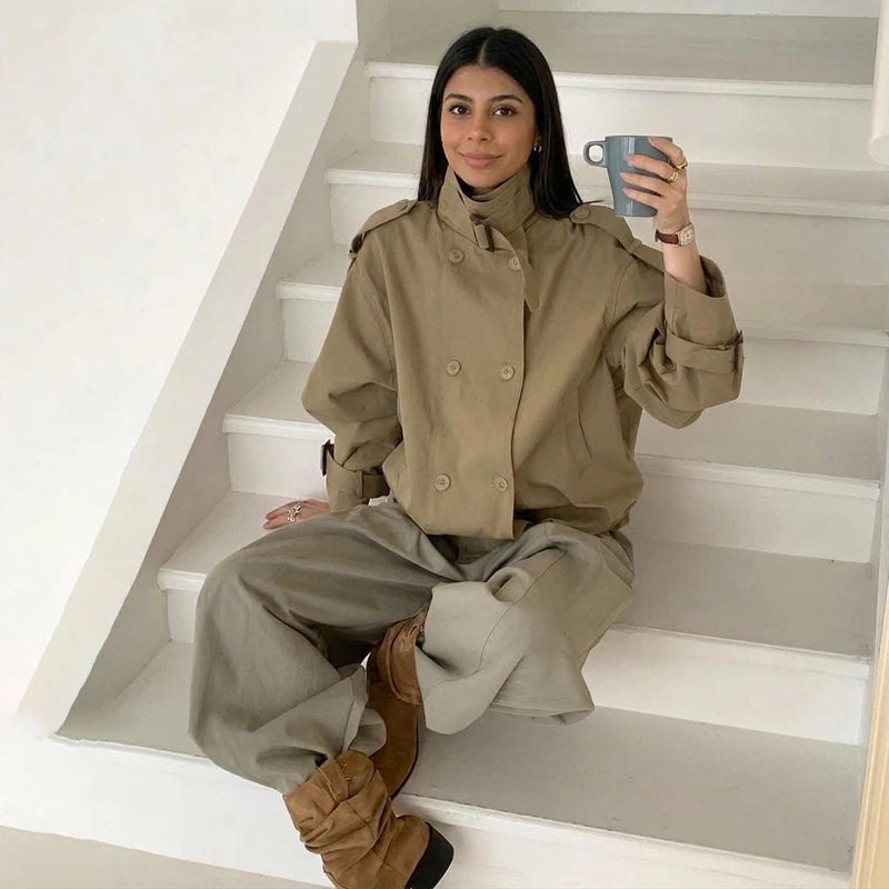 Trench-coat court utilitaire Rachel