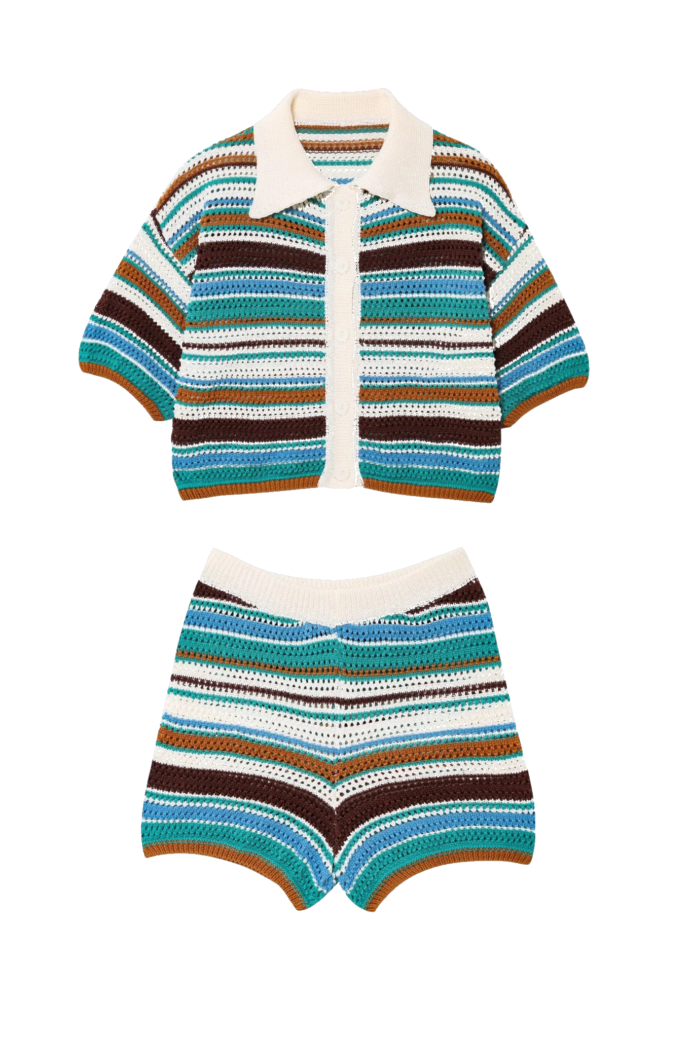 Iris ensemble crochet rayé