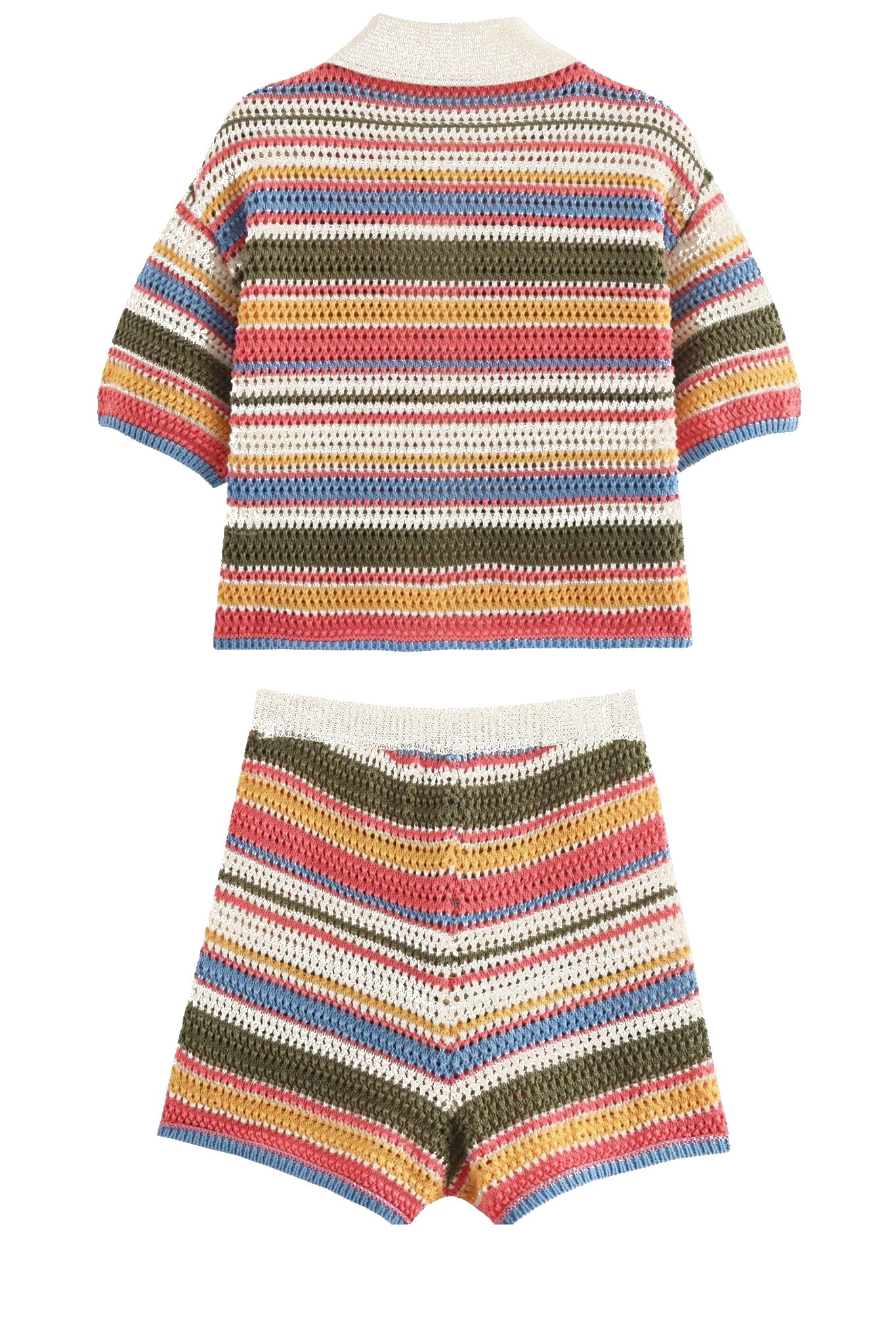 Iris ensemble crochet rayé