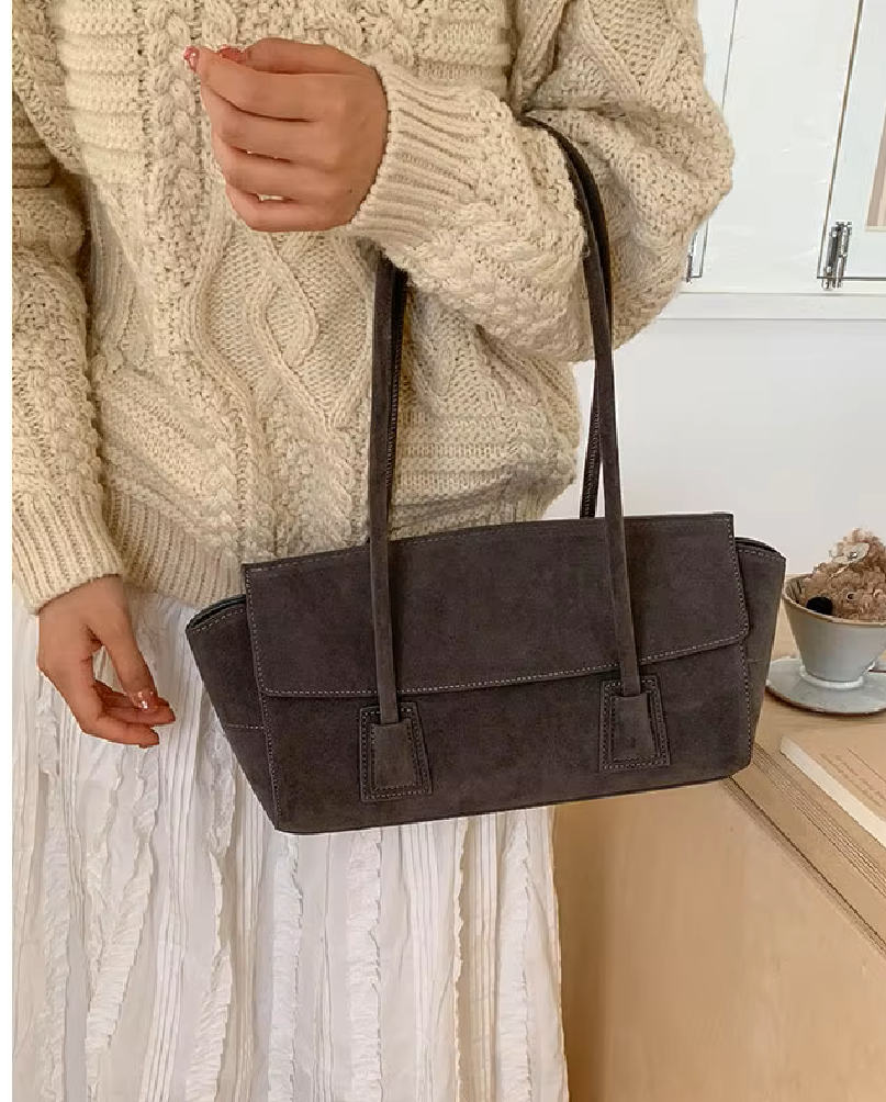 Sac bandoulière en suède vintage Melissa