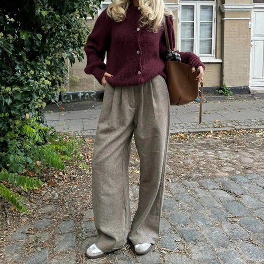Cardigan en maille duveteuse oversize Rebecca