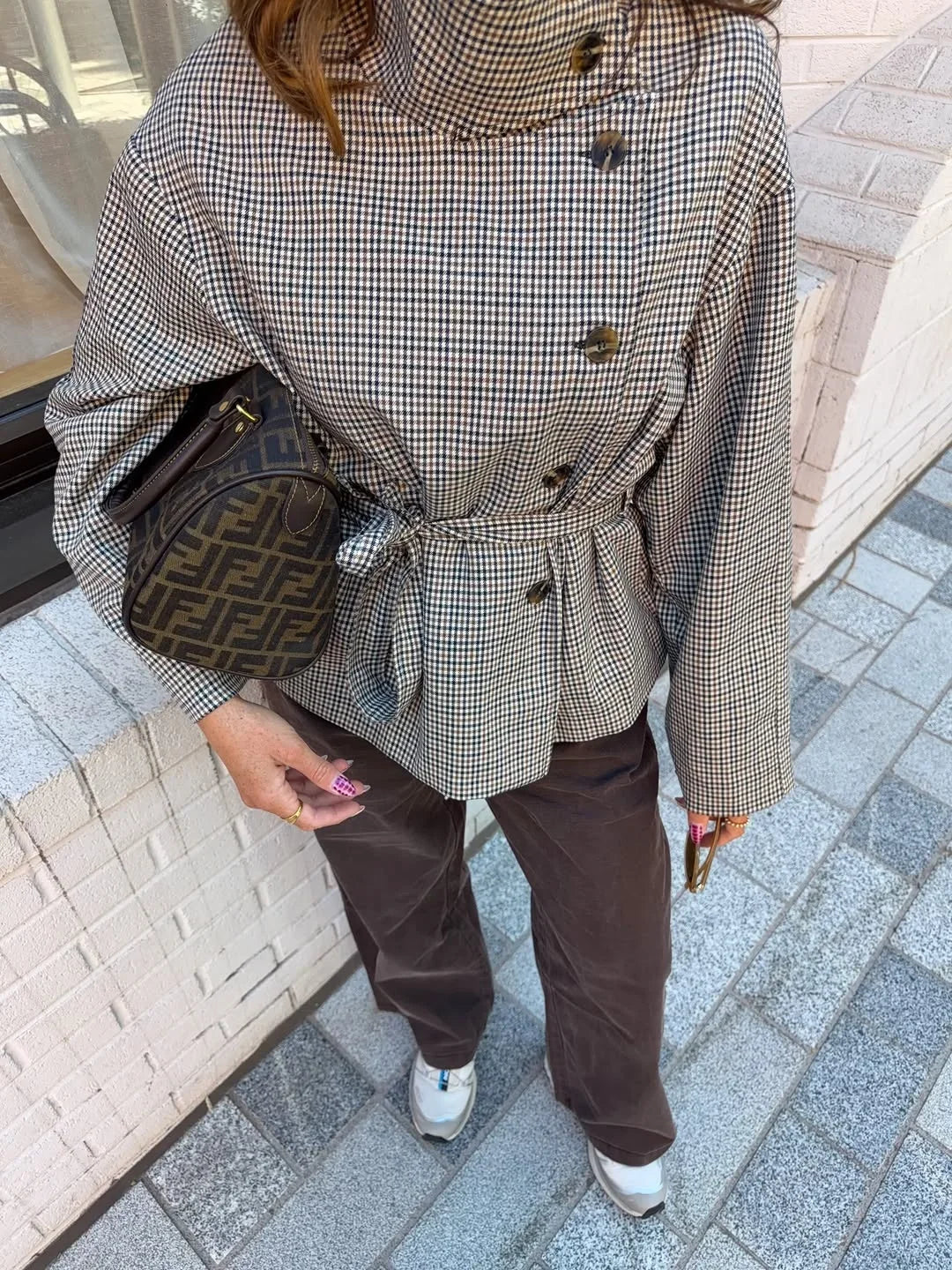 Trench-coat à carreaux Mila