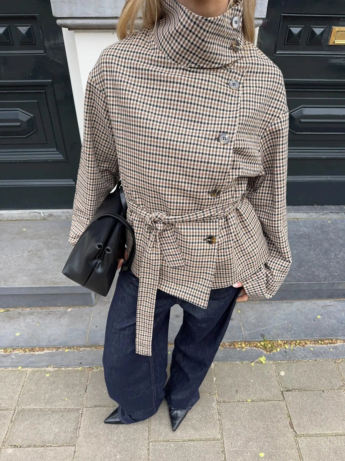 Trench-coat à carreaux Mila