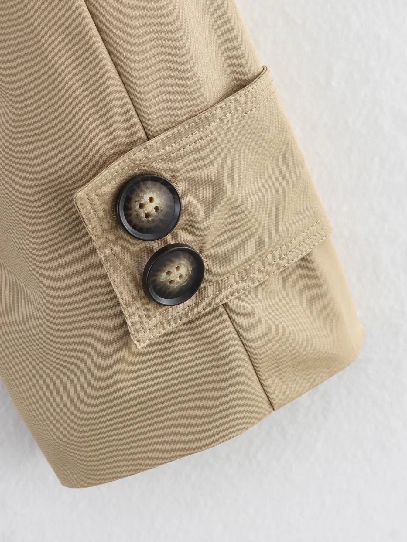 Trench-coat beige à double boutonnage Audrey