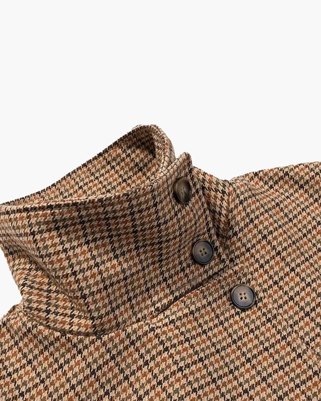 Veste courte à col montant motif pied-de-poule Amy