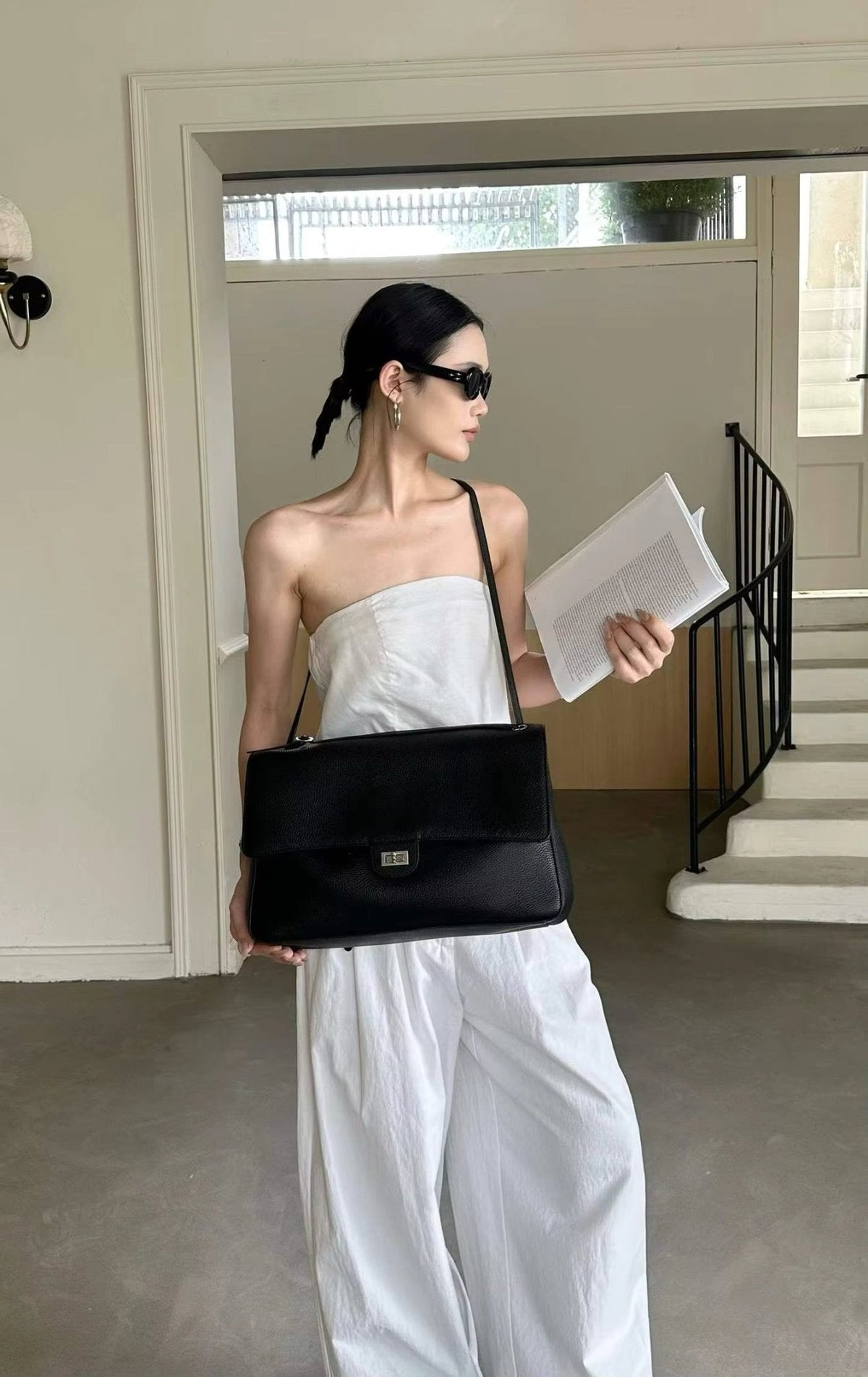 Sac bandoulière Eva Chevron